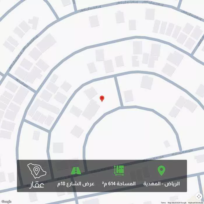614 sqm land in Al Mahdiyyah