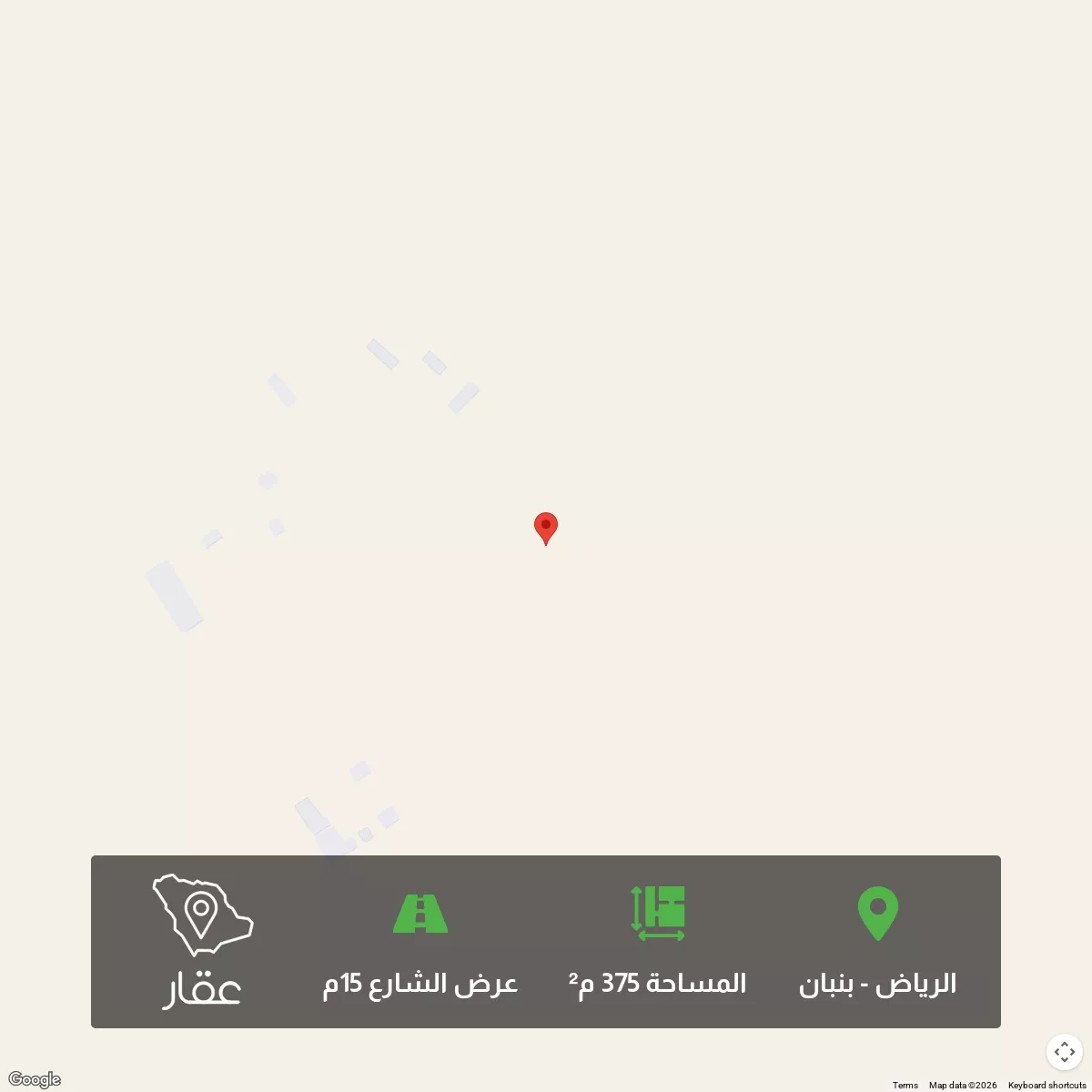 أرض 375 م² في بنبان