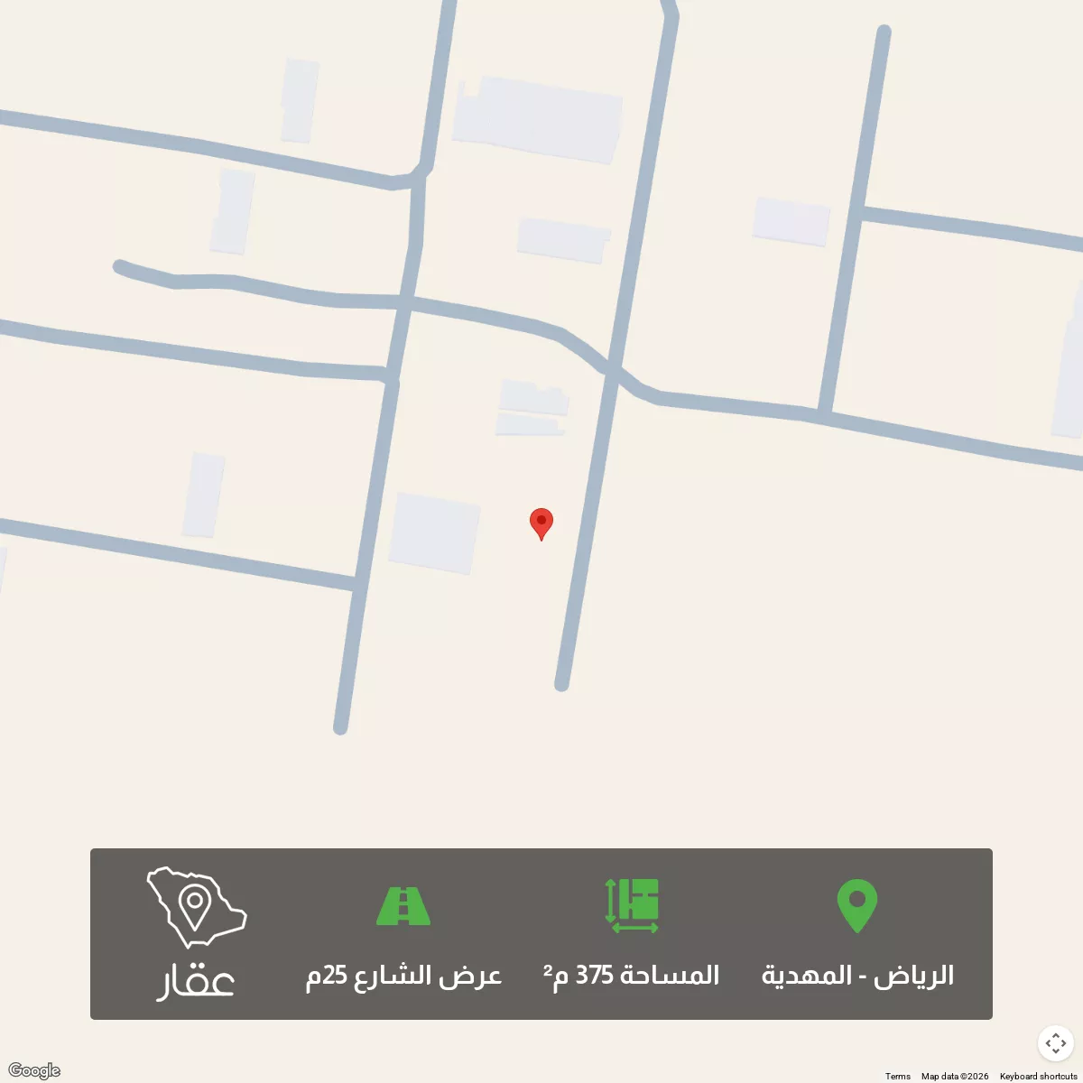 أرض 375 م² في المهدية 1