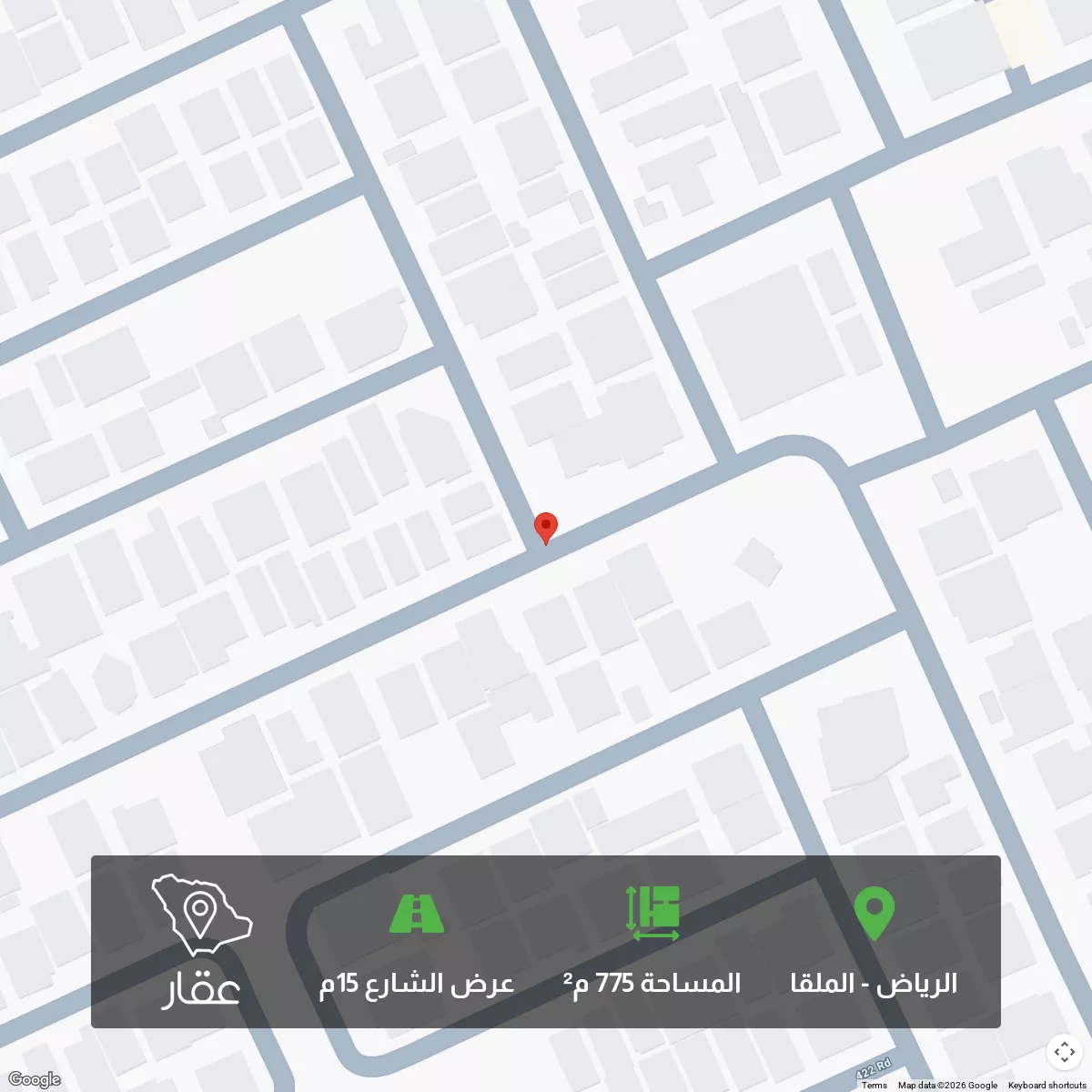 أرض 775 م² في الملقا