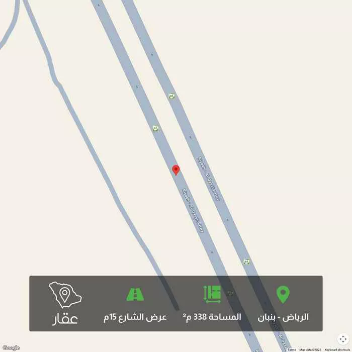 أرض 338 م² في بنبان