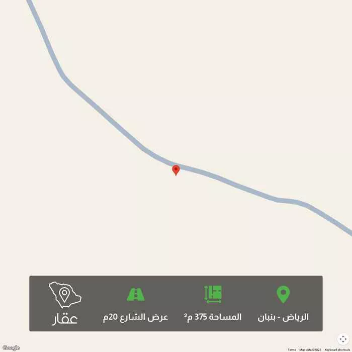 أرض 375 م² في بنبان