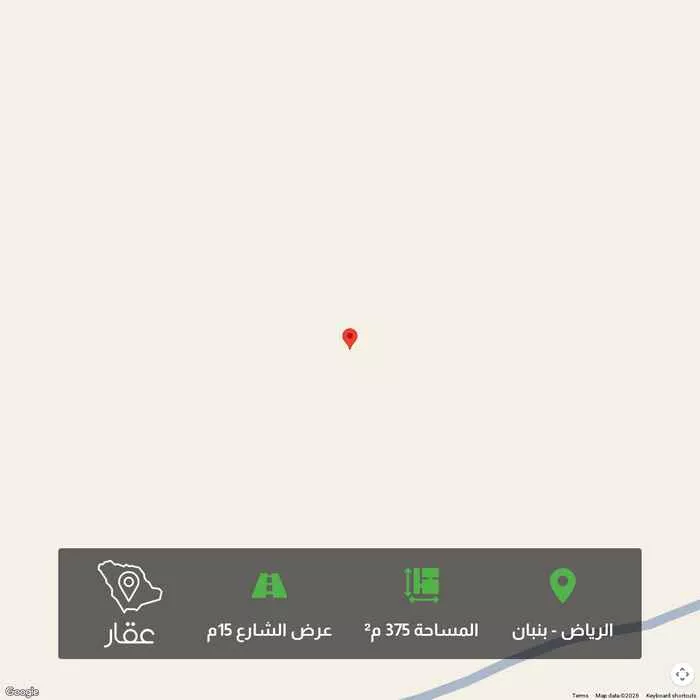 أرض 375 م² في بنبان