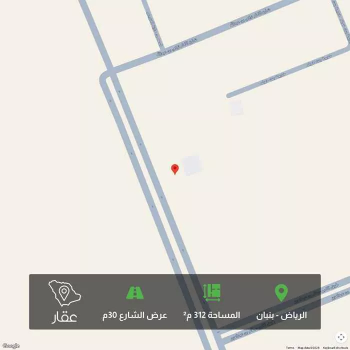 أرض 312 م² في بنبان 4
