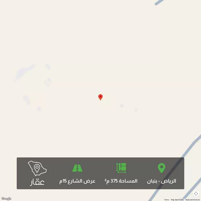 أرض 375 م² في بنبان