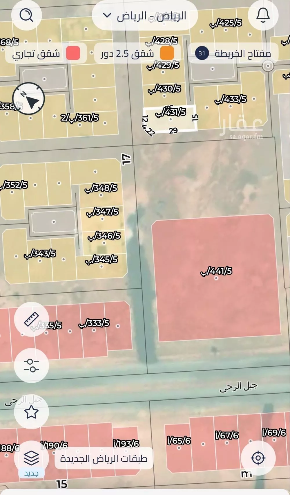 أرض 480 م² في عريض 3