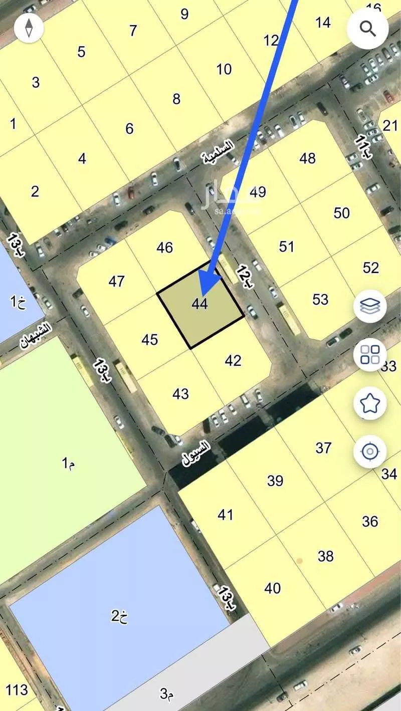 أرض 517 م² في الضباب 1