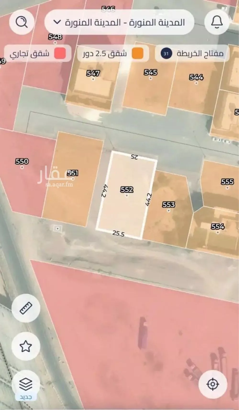 أرض 1099 م² في خاخ 2