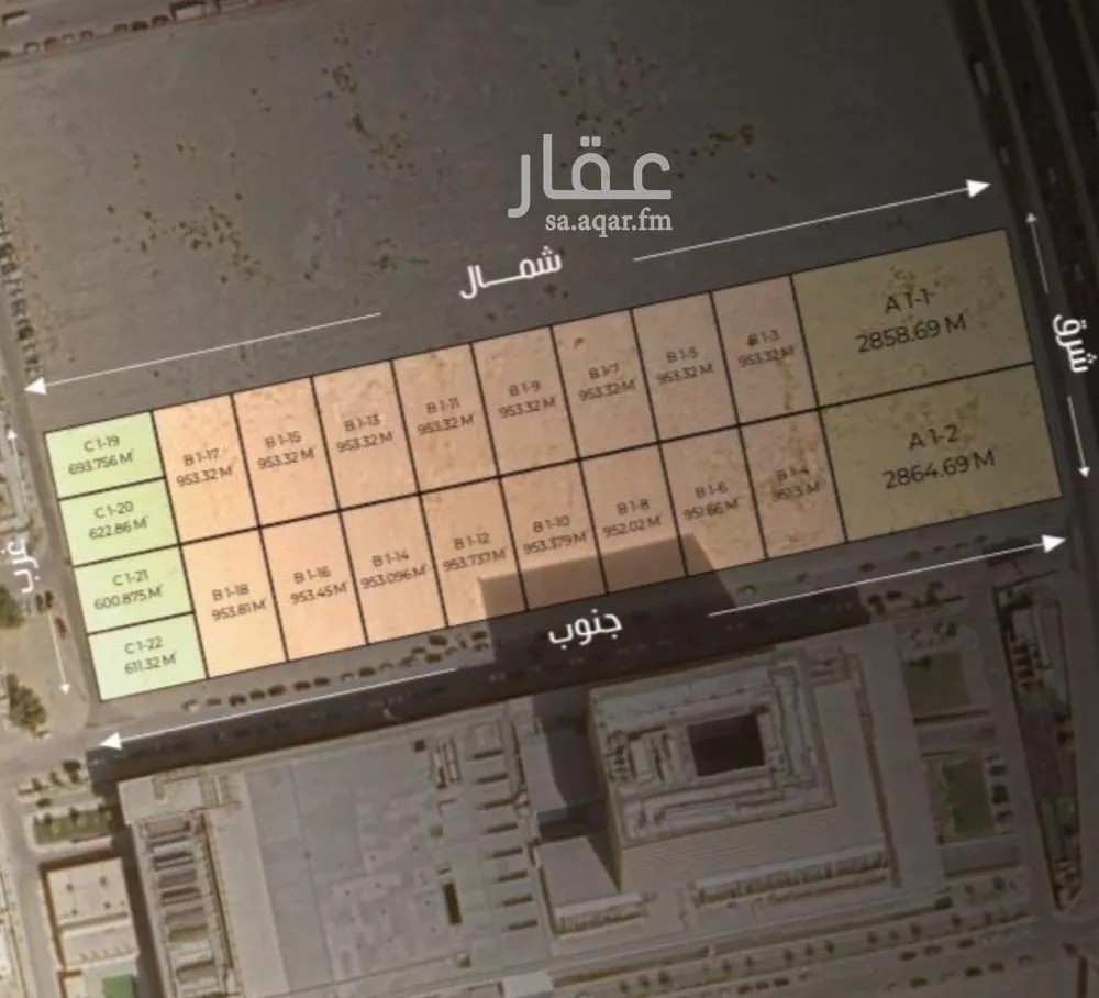 أرض 611 م² في الراكة الجنوبية