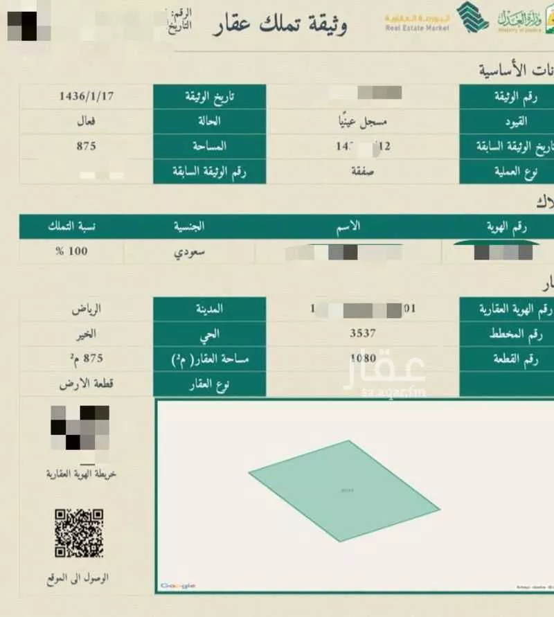 أرض 875 م² في بنبان 3