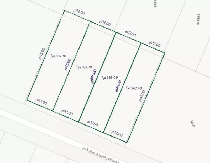 أرض 562 م² في ضاحية نمار 1