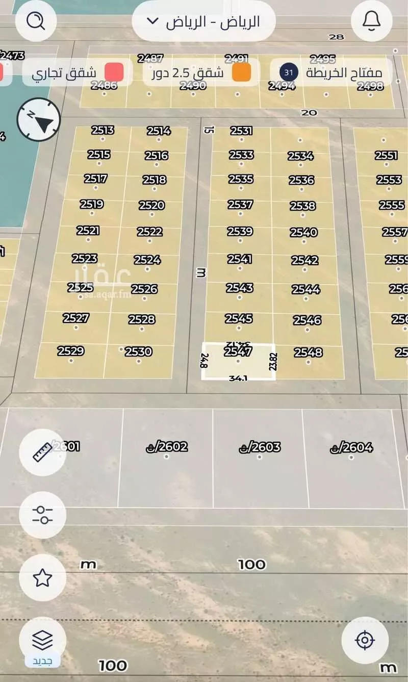 أرض 828 م² في بنبان 3