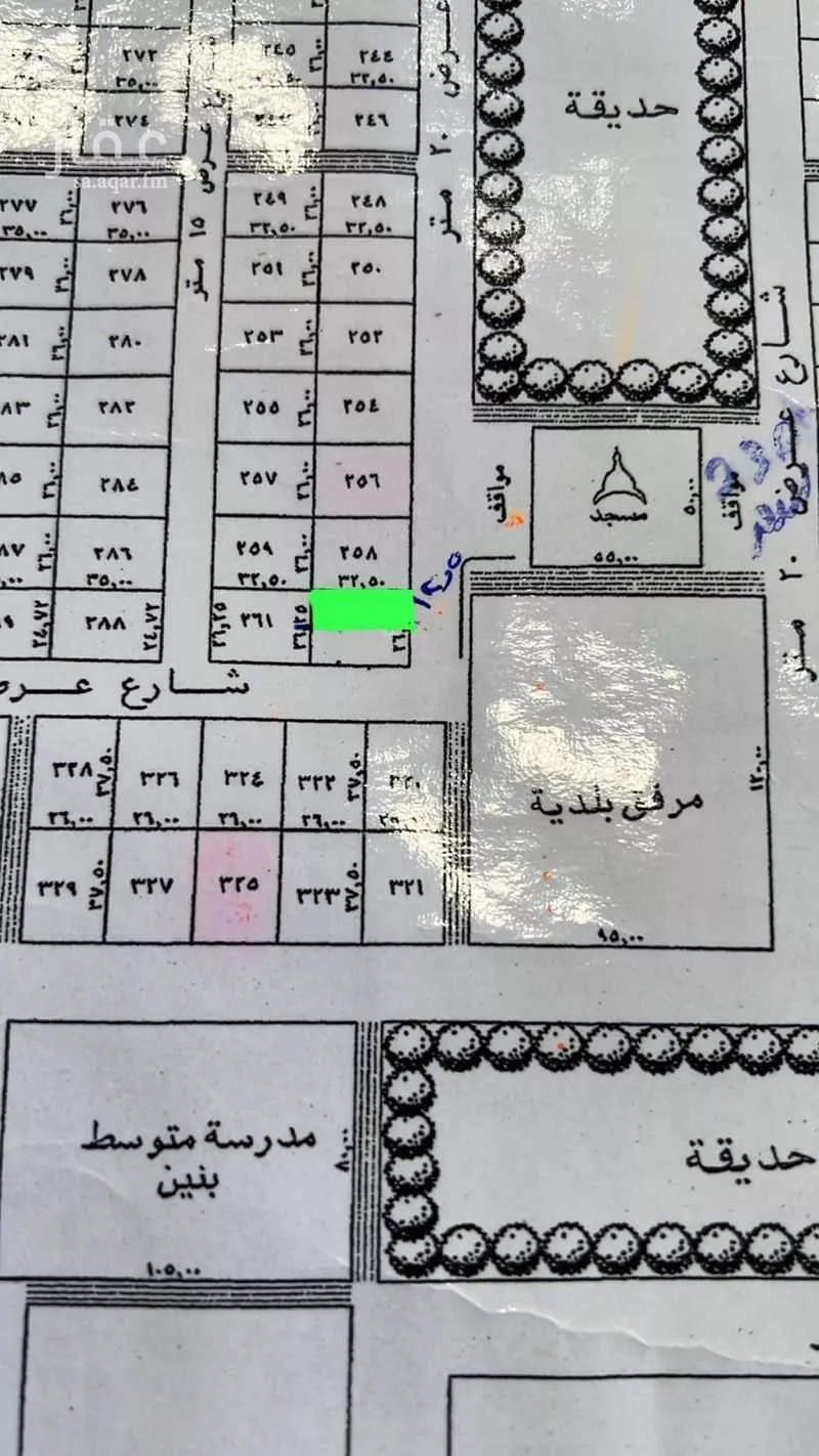 أرض 406 م² في بنبان 3