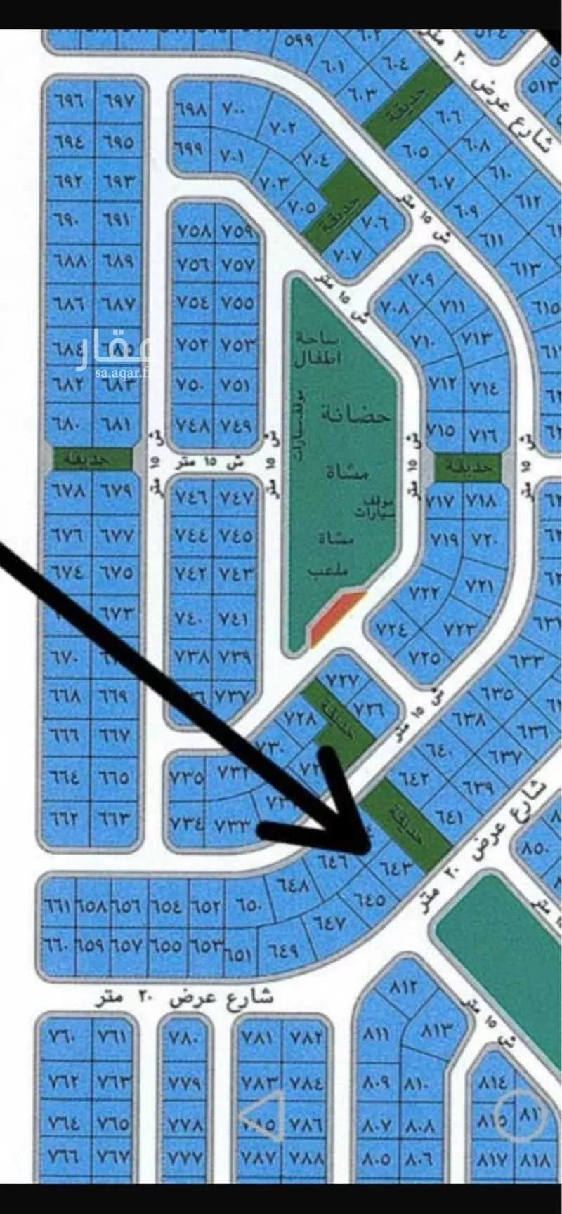 أرض 630 م² في الياقوت 2