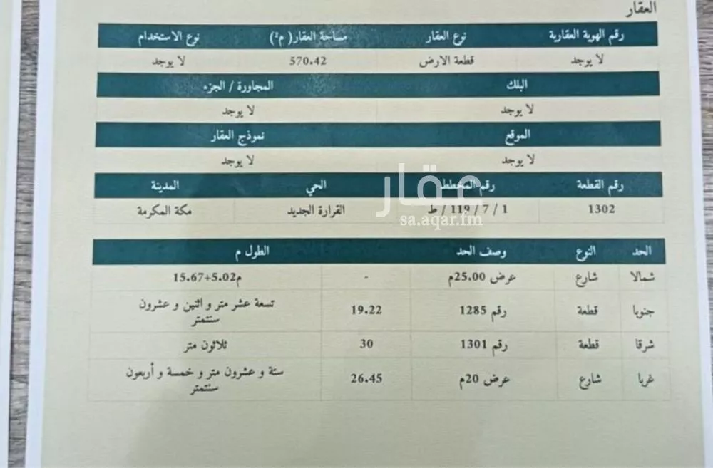 أرض 570 م² في العكيشية 2