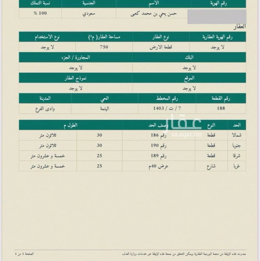 أرض 800 م² في الجصة 1