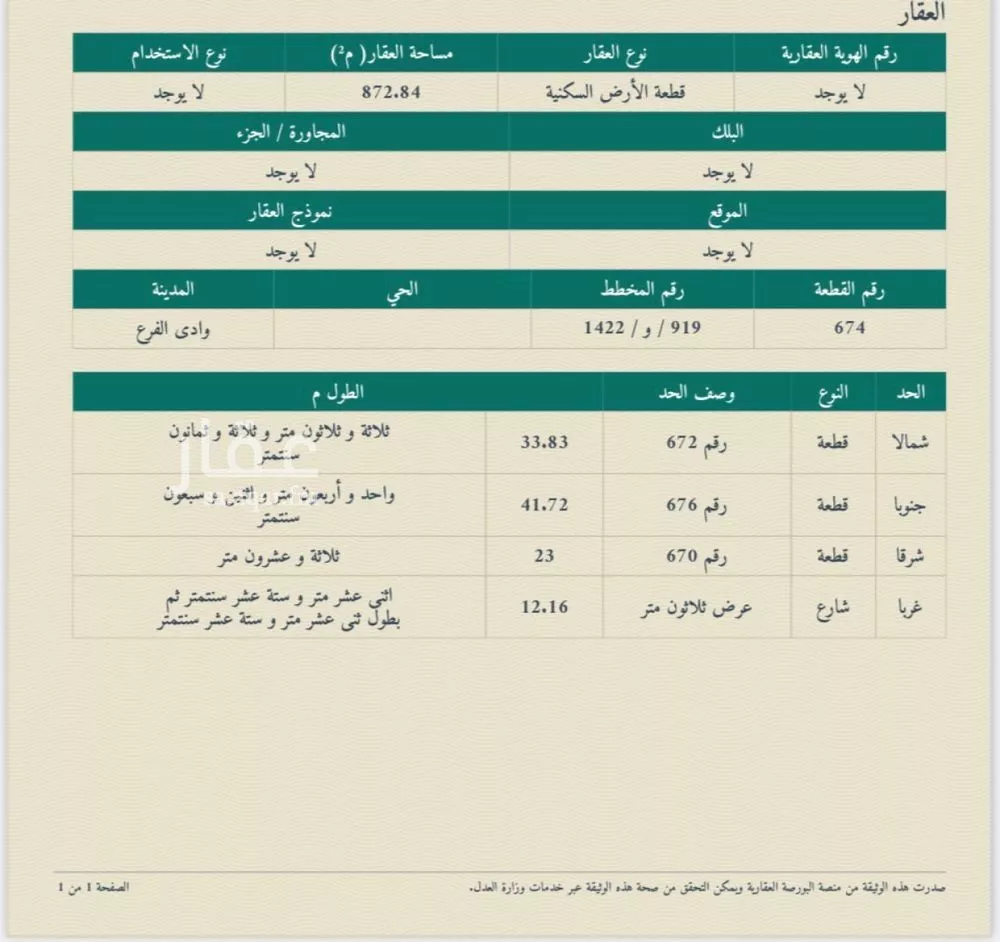 أرض 800 م² في الجصة 2