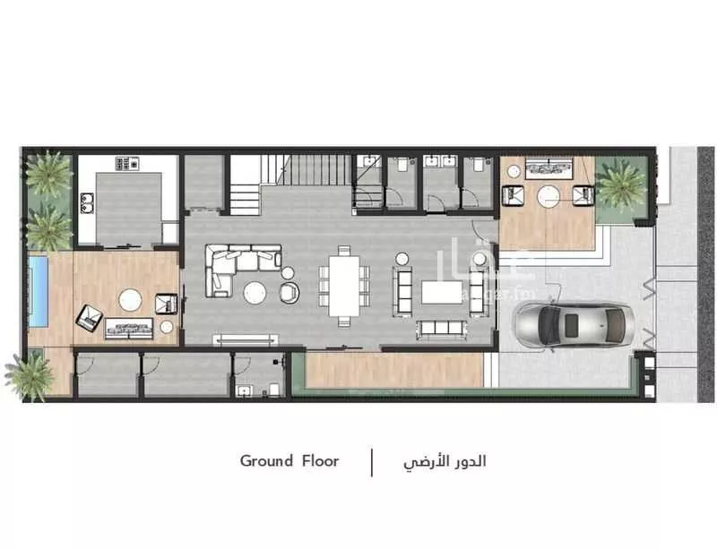 فيلا 4 غرف في النرجس 3