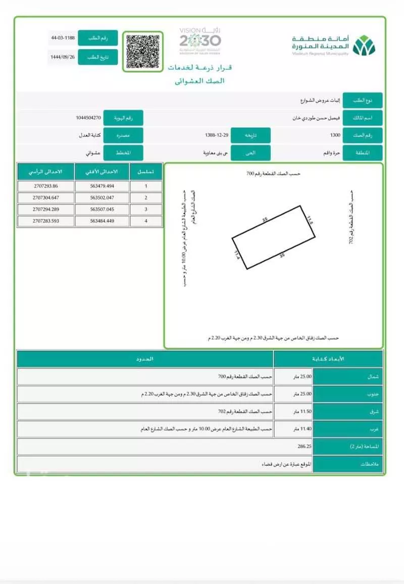 أرض 286 م² في بني معاوية 2