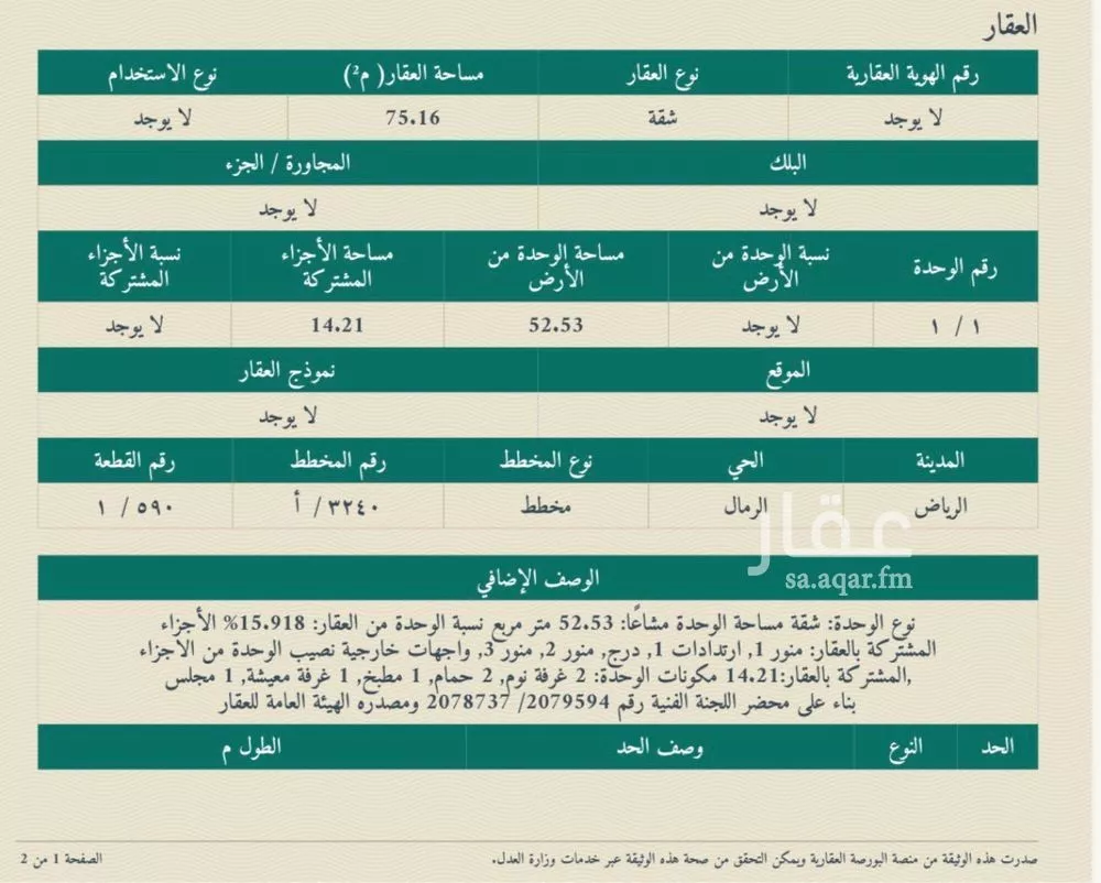 شقة 3 غرف في الرمال