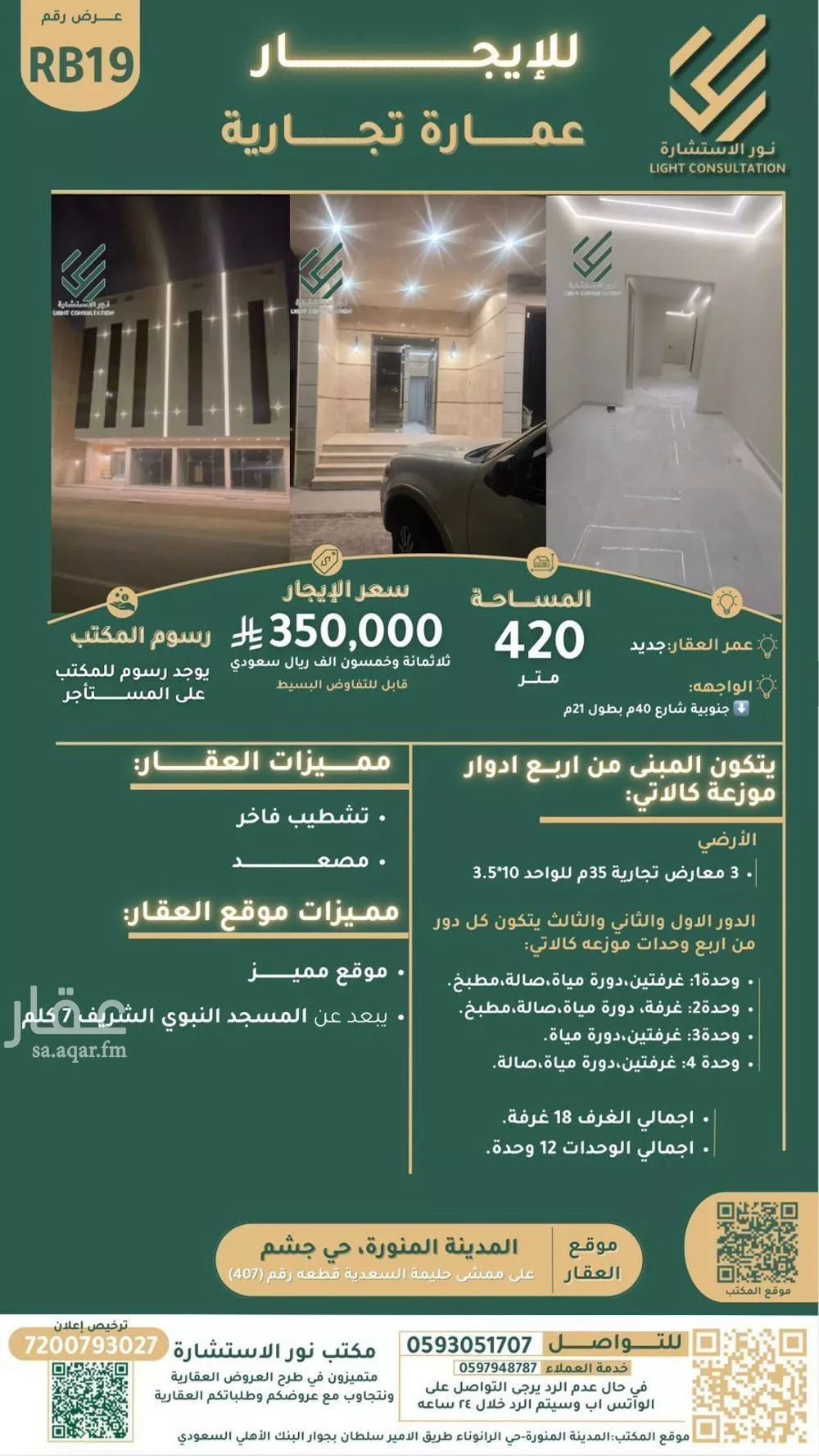 عمارة 420 م² في حثم 1