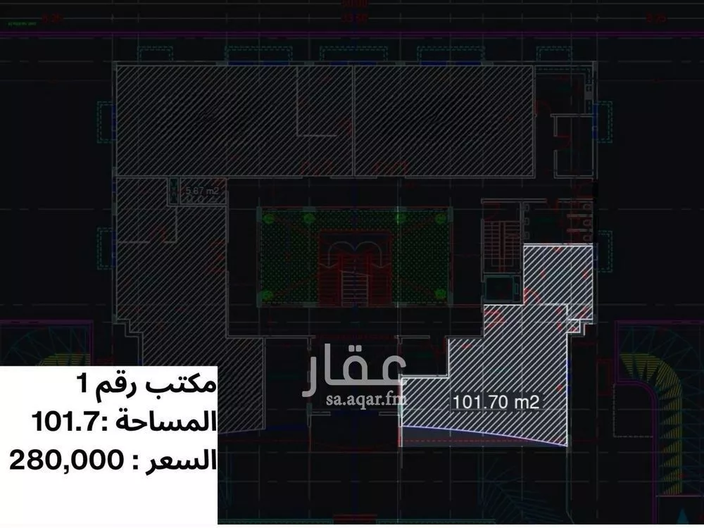 875 sqm office in Al Nakheel 3