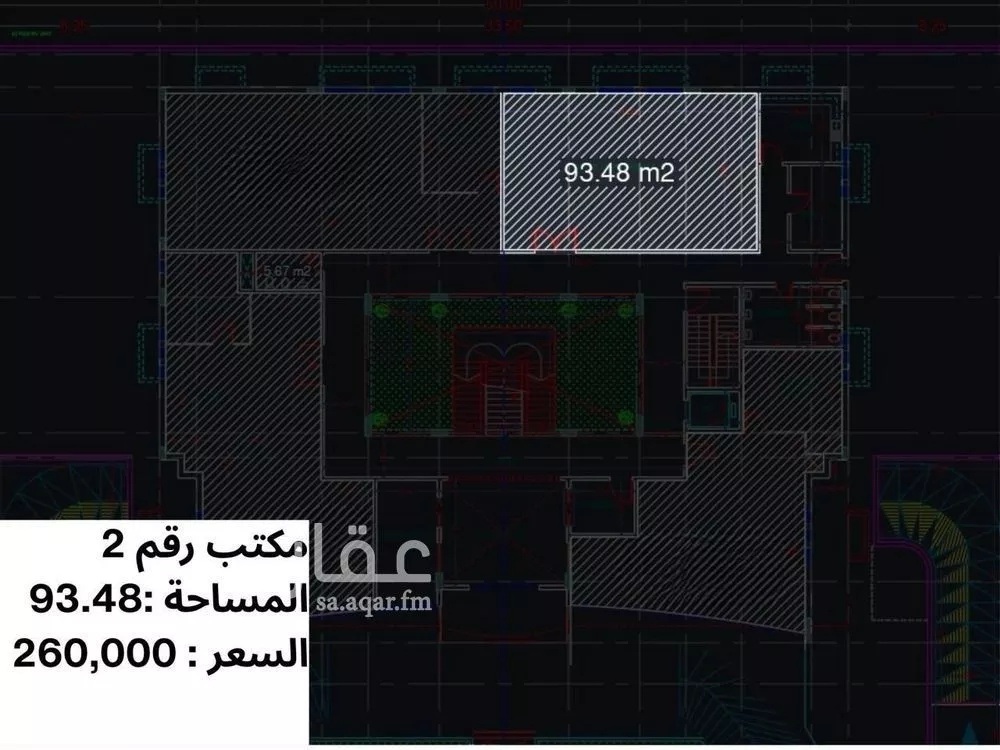 875 sqm office in Al Nakheel 4