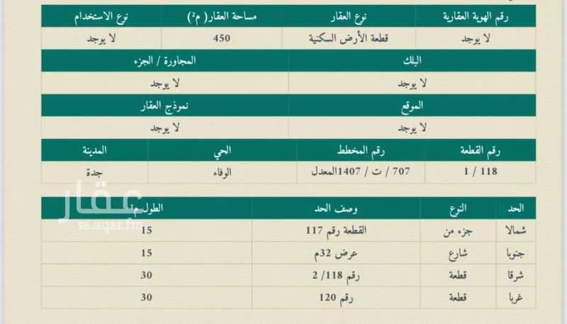 أرض 450 م² في الفروسية