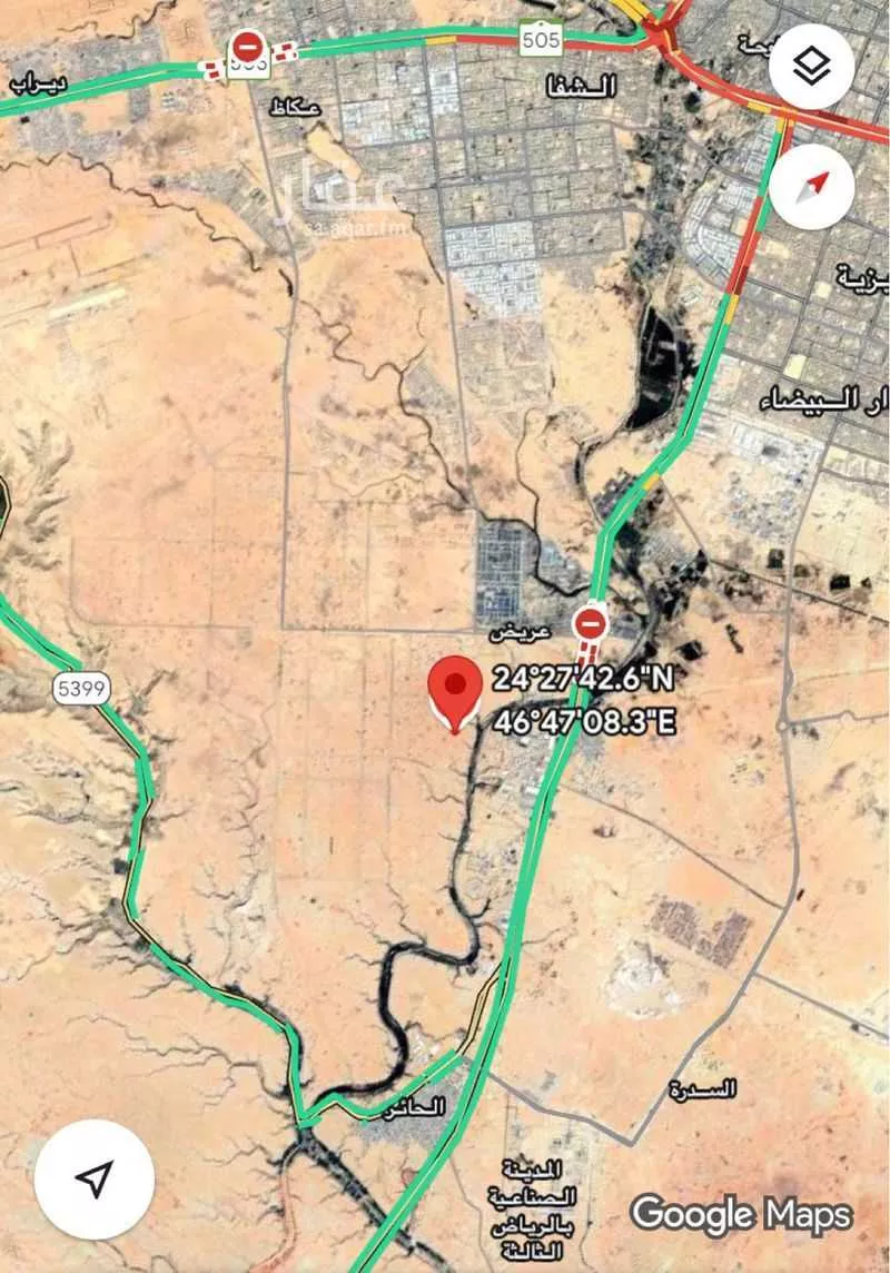أرض 420 م² في عريض 5
