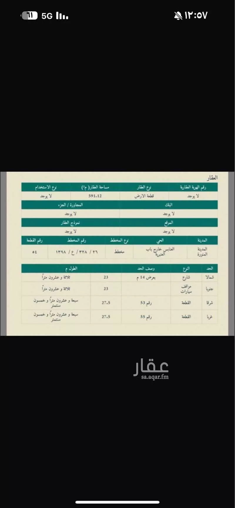 591 sqm land in Al Anabis 2