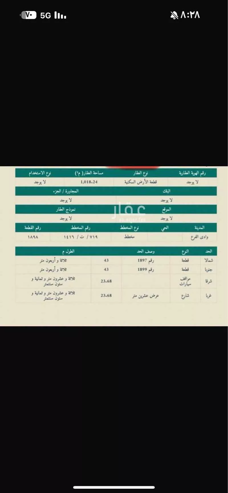 أرض 1018 م² في الجصة 4