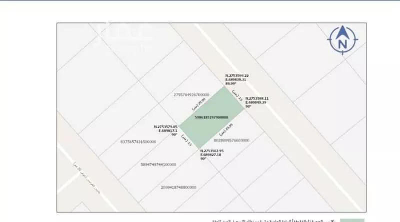 أرض 450 م² في الشرق