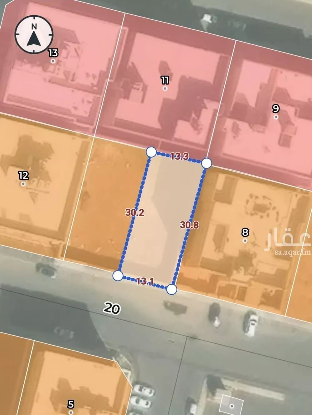 أرض 405 م² في الجماوات