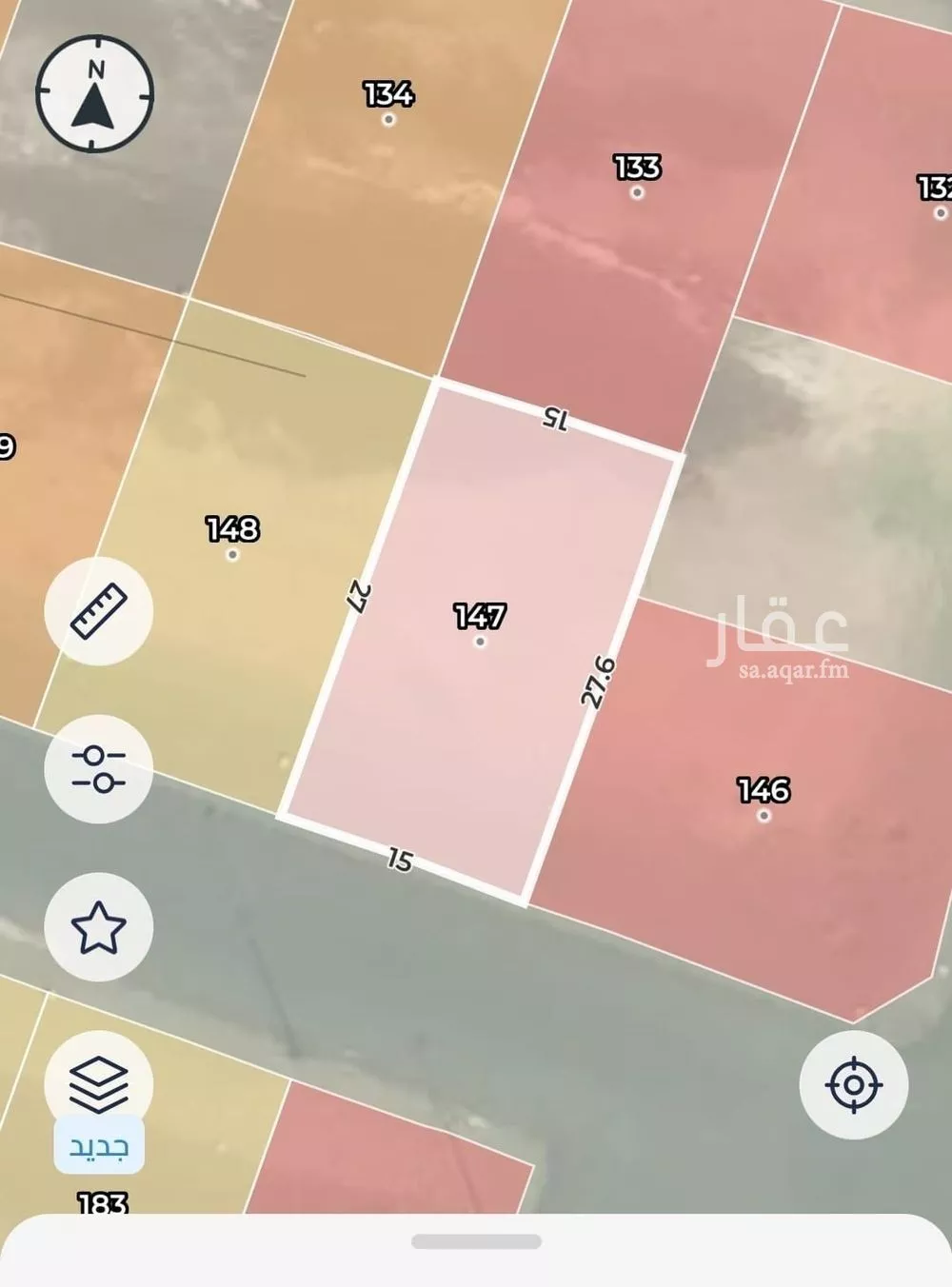 أرض 408 م² في خاخ