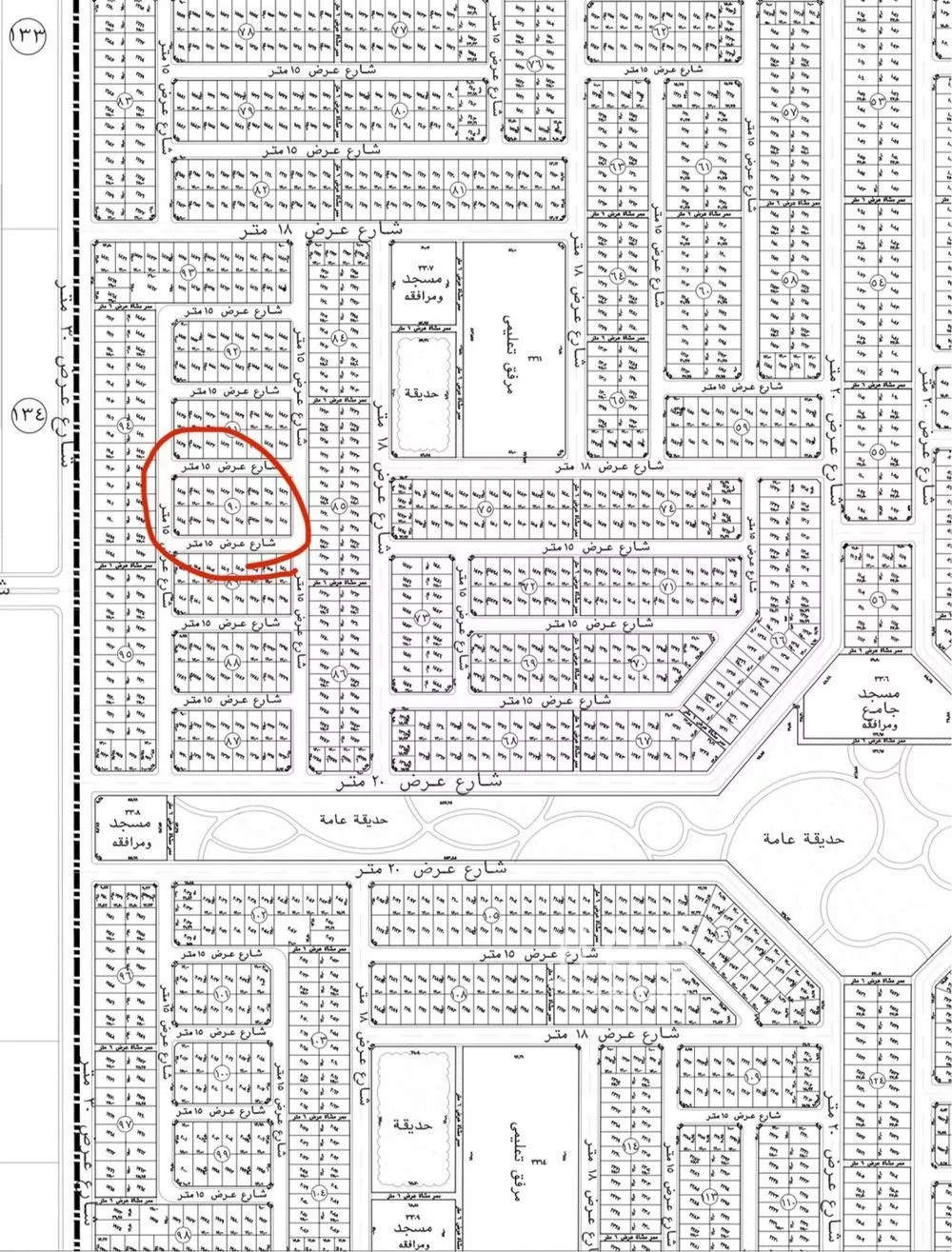 أرض 300 م² في الشرق 3