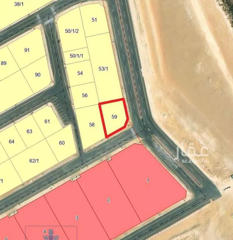 أرض 697 م² في الشرق 1