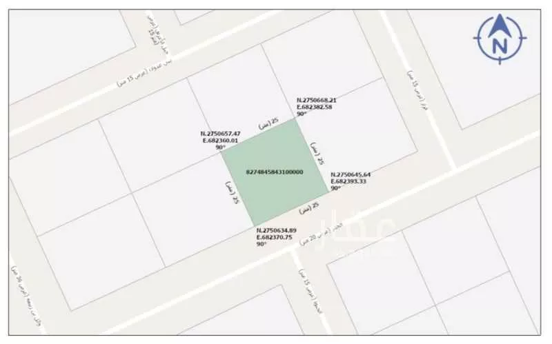 أرض 625 م² في الرمال 2