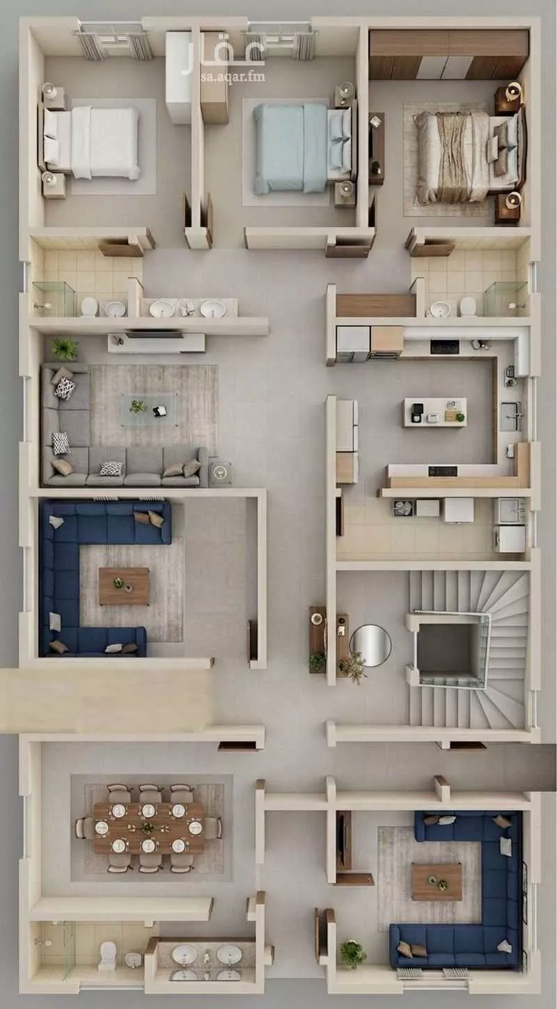 دور 5 غرف في الملك فهد 2