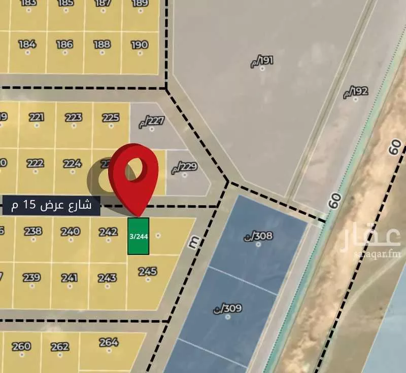 أرض 325 م² في بنبان 2