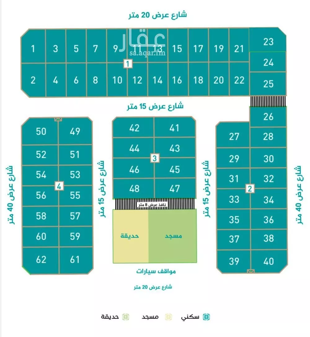 أرض 435 م² في الامواج 1