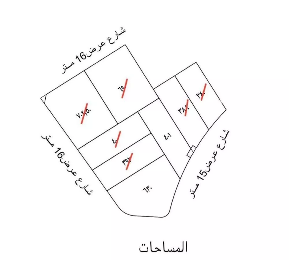 أرض 630 م² في الشعلة 1