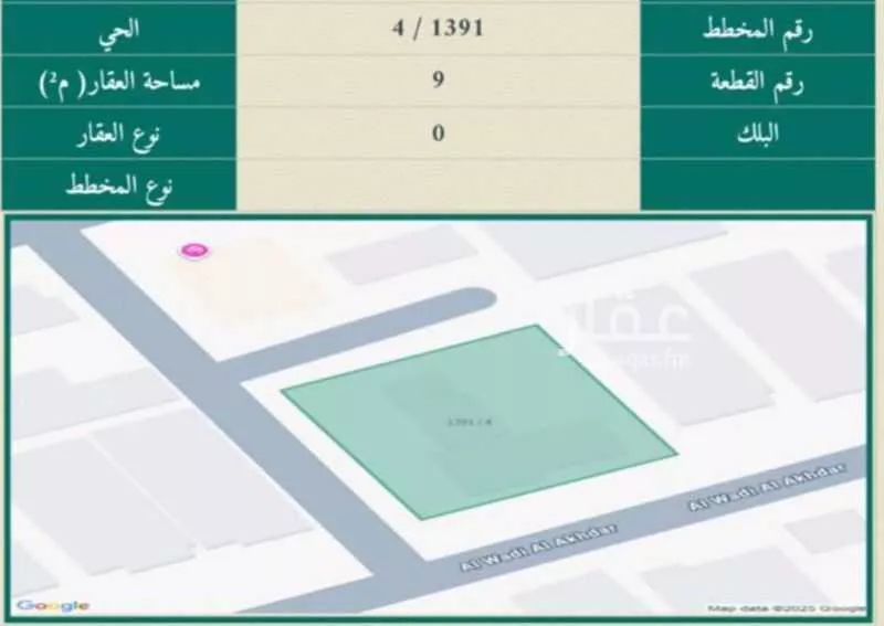 أرض 870 م² في الفيحاء 2