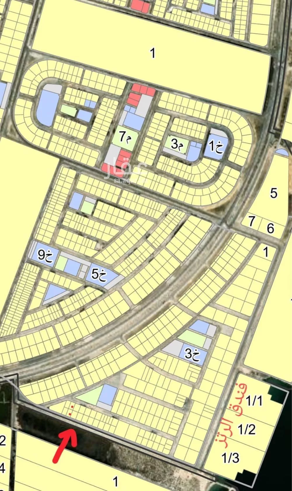 أرض 650 م² في العقيق 2