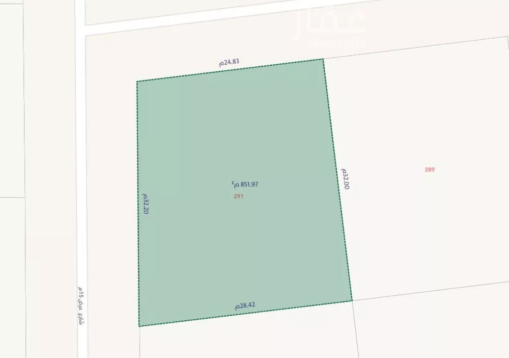 أرض 851 م² في الشرق 2