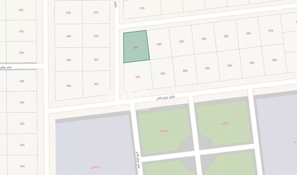 أرض 851 م² في الشرق 4