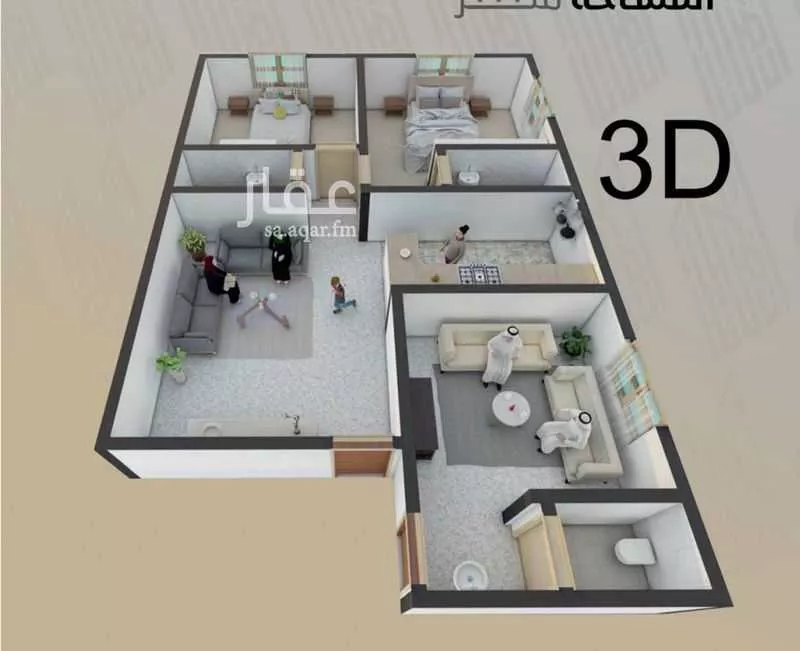 شقة 3 غرف في السلامة 3