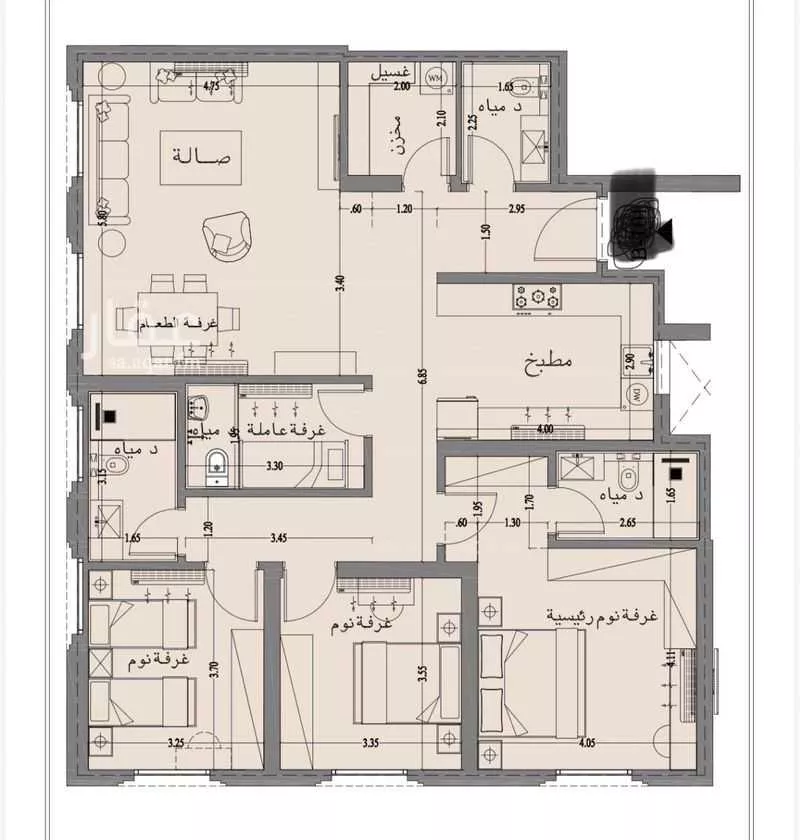 3 bedroom apartment in Al Narjis 3