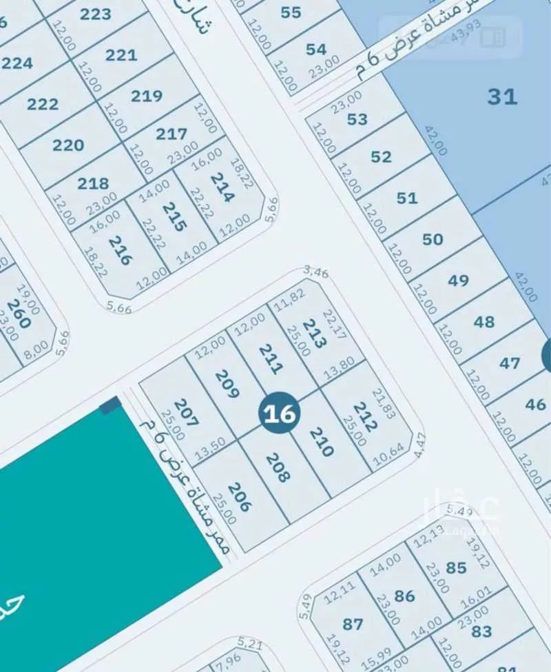 أرض 300 م² في الرمال 4