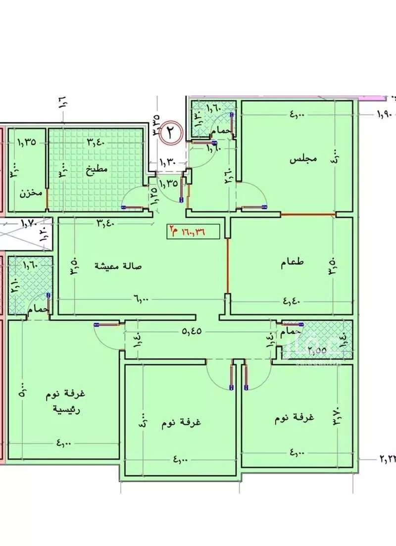 شقة 5 غرف في طيبة 2