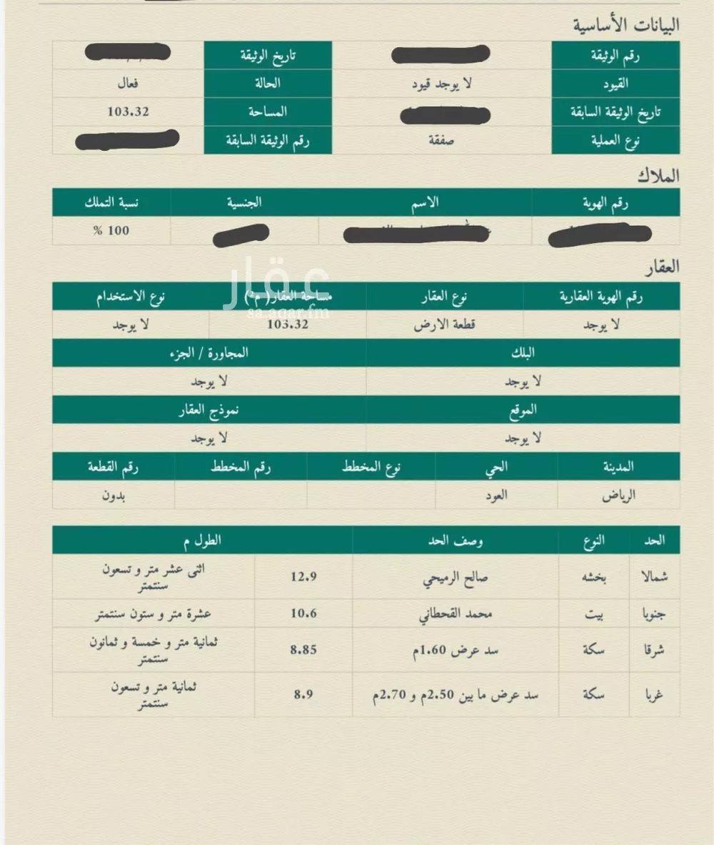 land in Al Ud, Riyadh 6